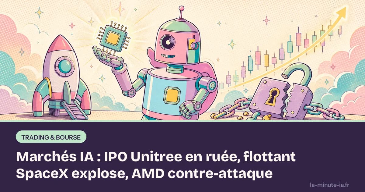 Marchés IA : IPO Unitree en ruée, flottant SpaceX explose, AMD contre-attaque