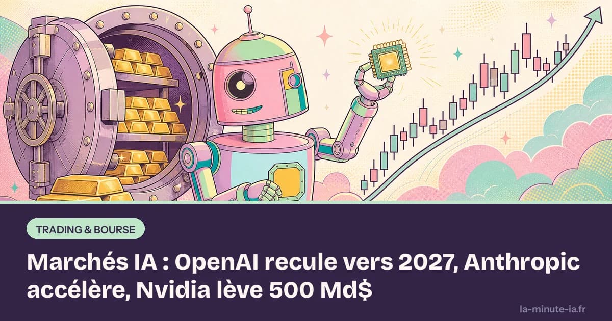 Marchés IA : OpenAI recule vers 2027, Anthropic accélère, Nvidia lève 500 Md$