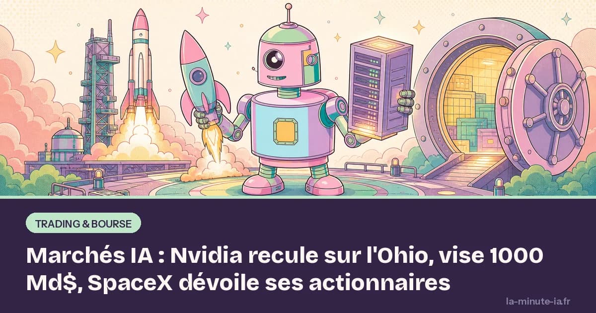 Marchés IA : Nvidia recule sur l'Ohio, vise 1000 Md$, SpaceX dévoile ses actionnaires