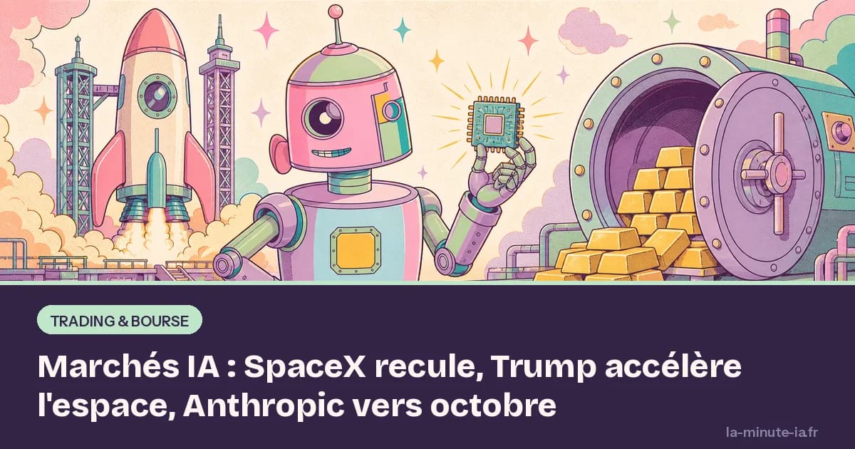 Marchés IA : SpaceX recule, Trump accélère l'espace, Anthropic vers octobre