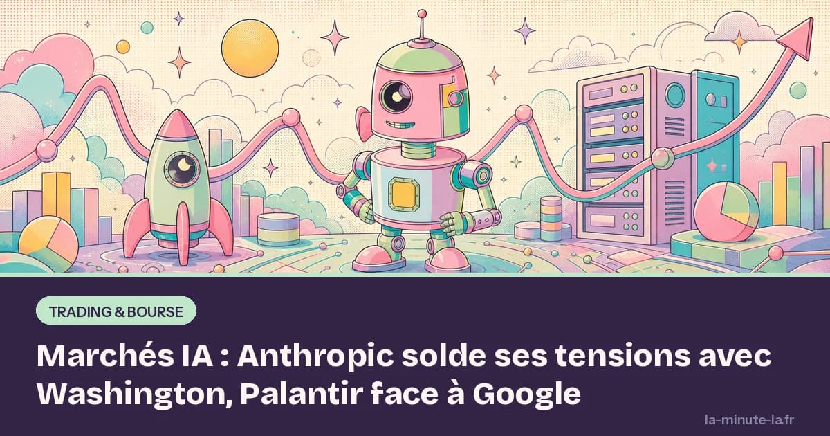 Marchés IA : Anthropic solde ses tensions avec Washington, Palantir face à Google