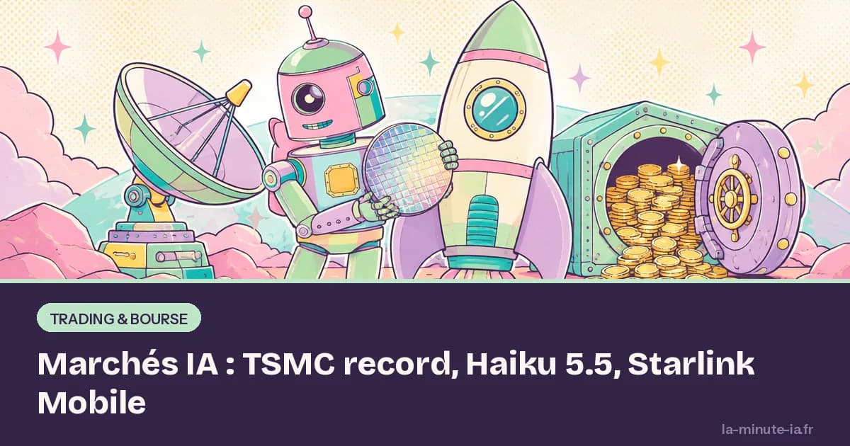 Marchés IA : TSMC record, Haiku 5.5, Starlink Mobile