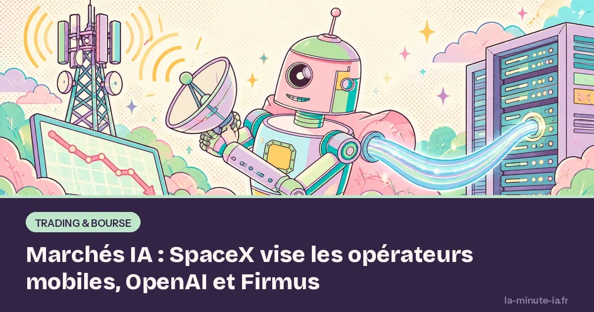 Marchés IA : SpaceX vise les opérateurs mobiles, OpenAI et Firmus