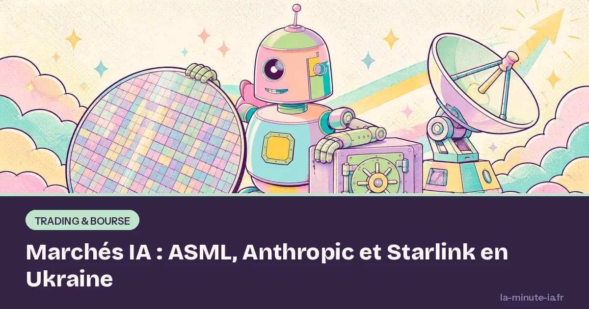 Marchés IA : ASML, Anthropic et Starlink en Ukraine