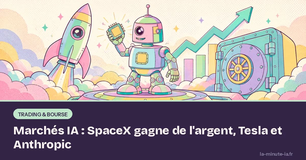 Marchés IA : SpaceX gagne de l'argent, Tesla et Anthropic