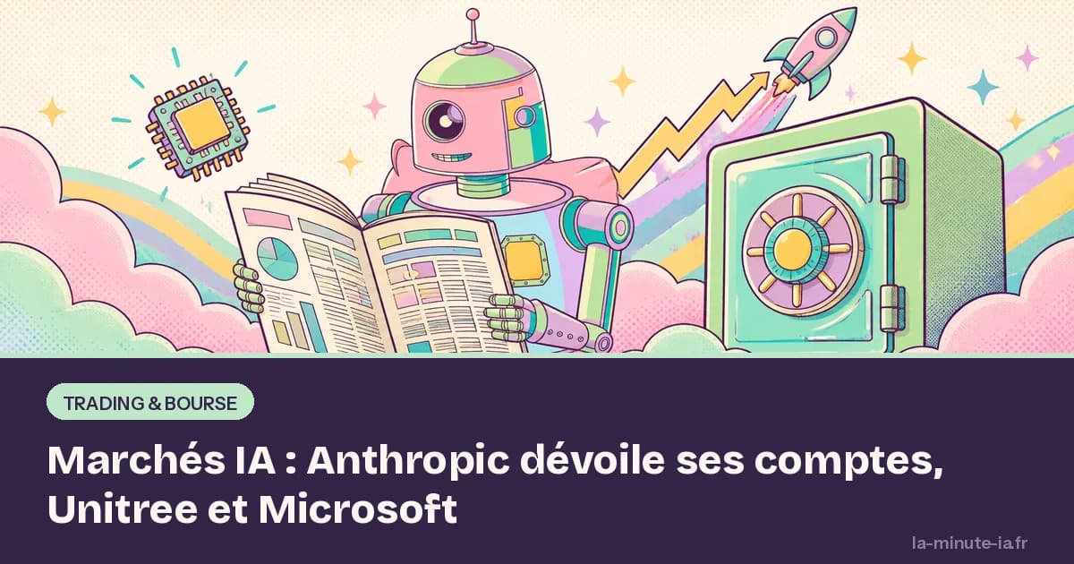 Marchés IA : Anthropic dévoile ses comptes, Unitree et Microsoft