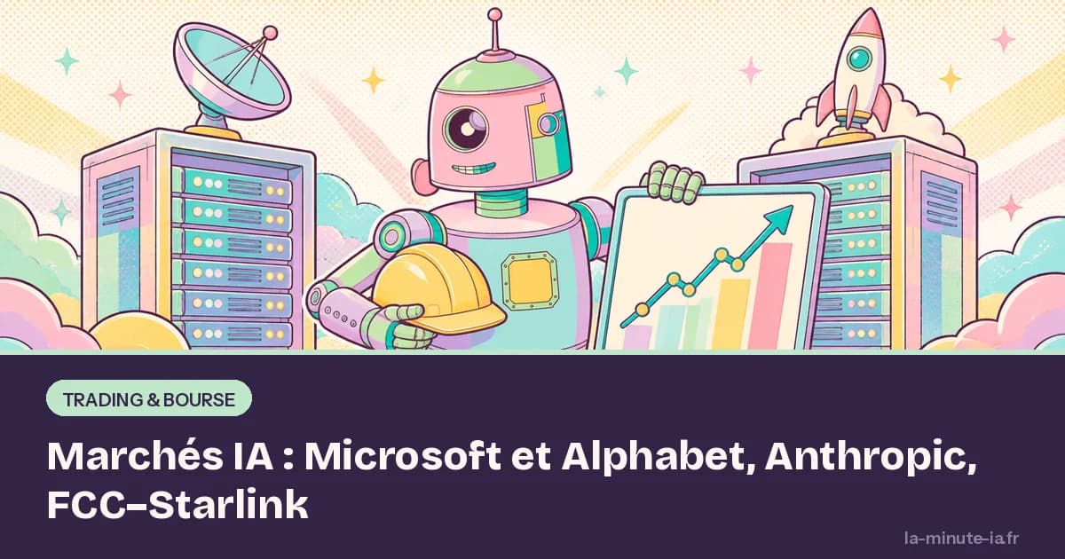 Marchés IA : Microsoft et Alphabet, Anthropic, FCC–Starlink
