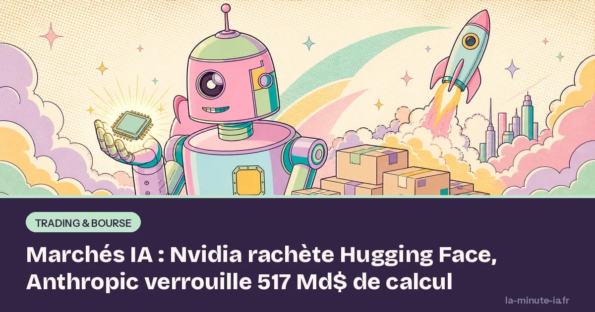 Marchés IA : Nvidia rachète Hugging Face, Anthropic verrouille 517 Md$ de calcul