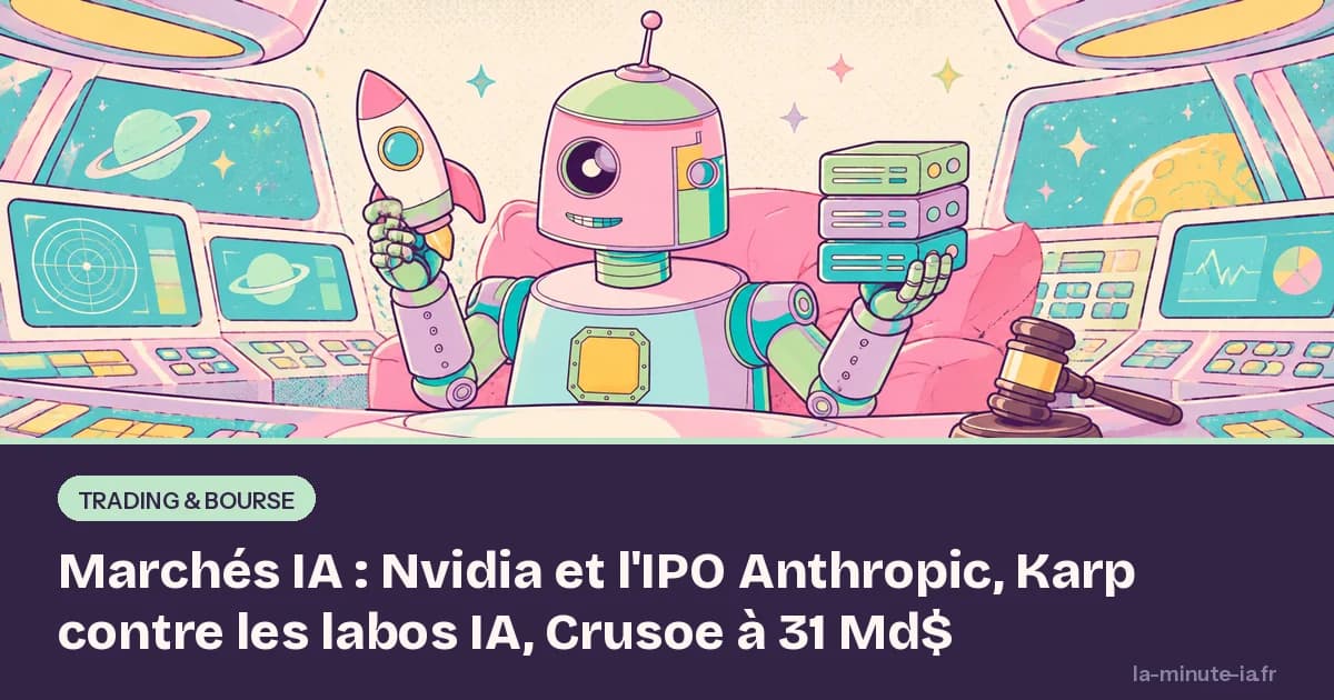 Marchés IA : Nvidia et l'IPO Anthropic, Karp contre les labos IA, Crusoe à 31 Md$