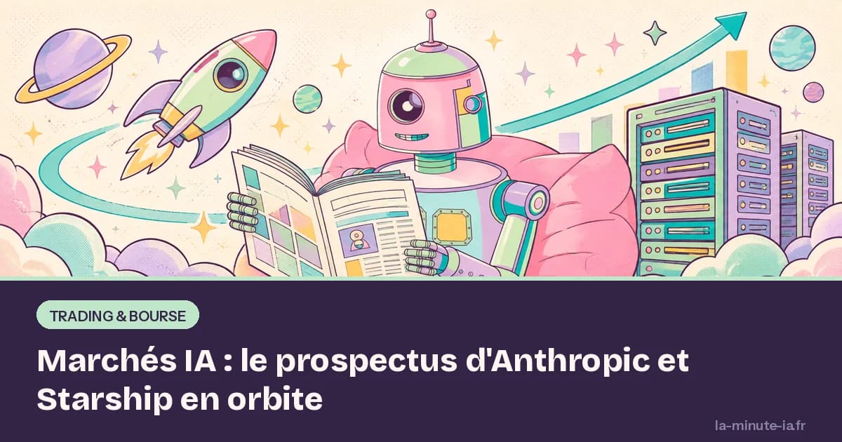 Marchés IA : le prospectus d'Anthropic et Starship en orbite