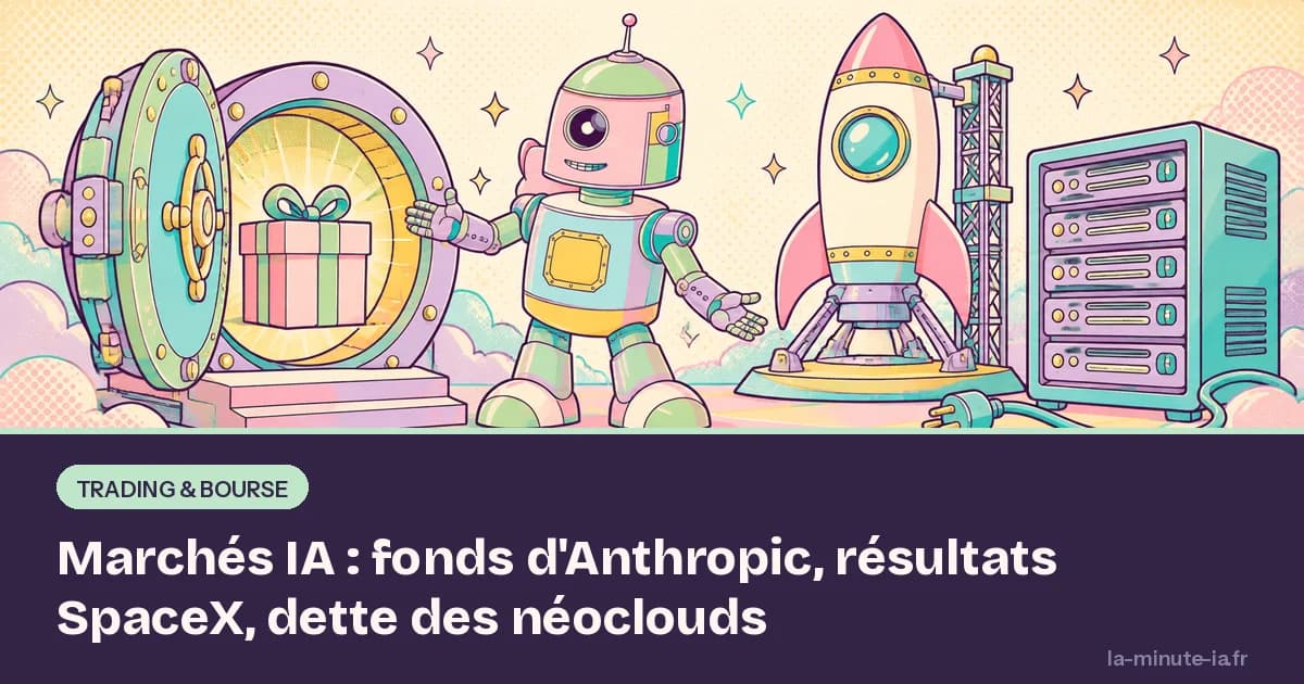 Marchés IA : fonds d'Anthropic, résultats SpaceX, dette des néoclouds